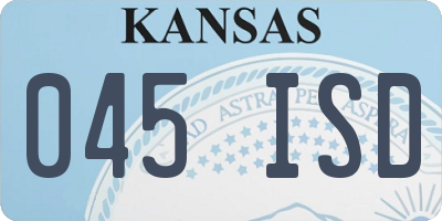 KS license plate 045ISD