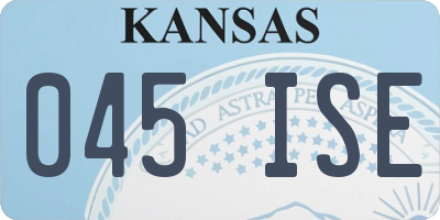 KS license plate 045ISE
