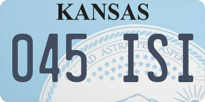 KS license plate 045ISI
