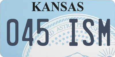 KS license plate 045ISM