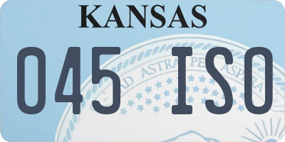 KS license plate 045ISO