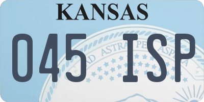 KS license plate 045ISP