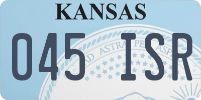 KS license plate 045ISR
