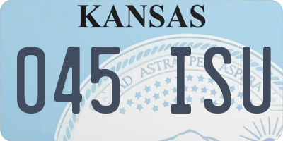 KS license plate 045ISU