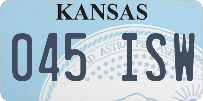 KS license plate 045ISW