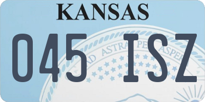 KS license plate 045ISZ