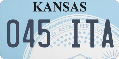 KS license plate 045ITA