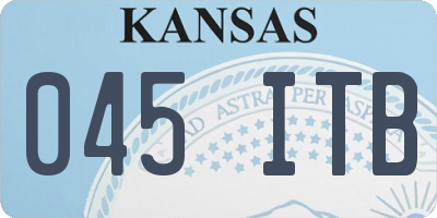 KS license plate 045ITB