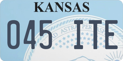 KS license plate 045ITE
