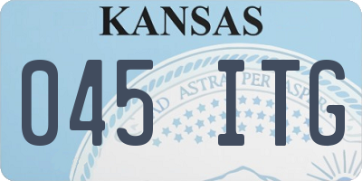 KS license plate 045ITG