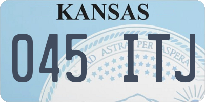 KS license plate 045ITJ