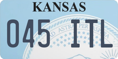 KS license plate 045ITL