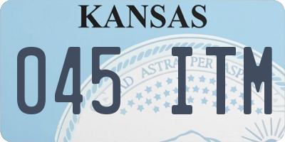 KS license plate 045ITM
