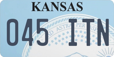 KS license plate 045ITN