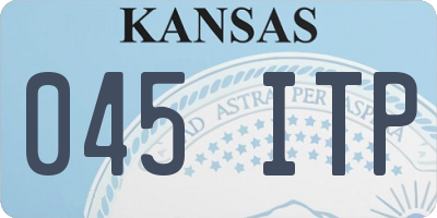 KS license plate 045ITP