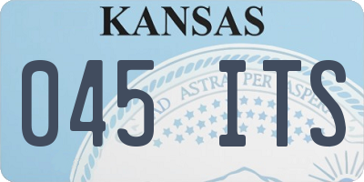 KS license plate 045ITS