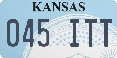 KS license plate 045ITT