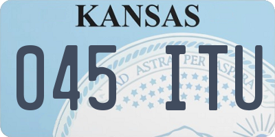 KS license plate 045ITU