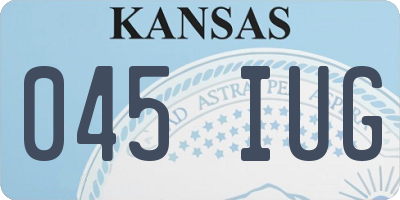 KS license plate 045IUG