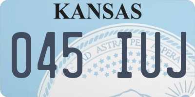 KS license plate 045IUJ