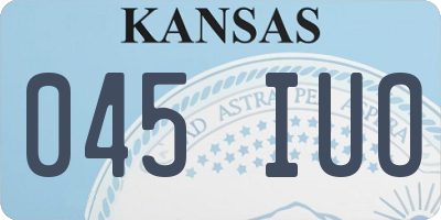 KS license plate 045IUO