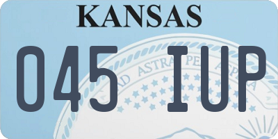 KS license plate 045IUP