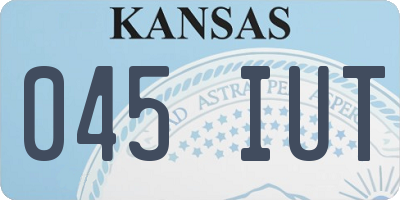 KS license plate 045IUT
