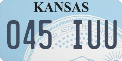 KS license plate 045IUU
