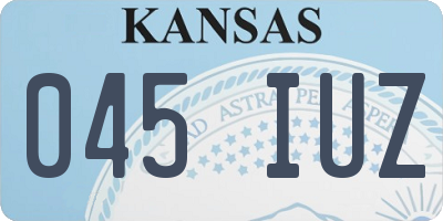 KS license plate 045IUZ