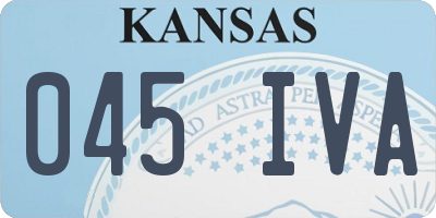 KS license plate 045IVA