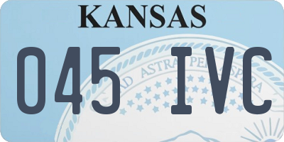 KS license plate 045IVC