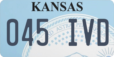 KS license plate 045IVD
