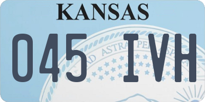 KS license plate 045IVH