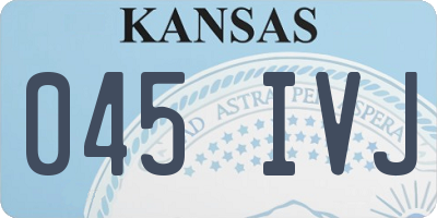 KS license plate 045IVJ