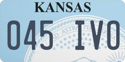 KS license plate 045IVO