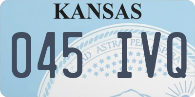 KS license plate 045IVQ