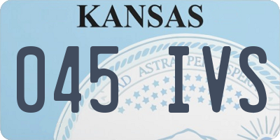 KS license plate 045IVS