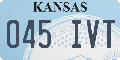 KS license plate 045IVT