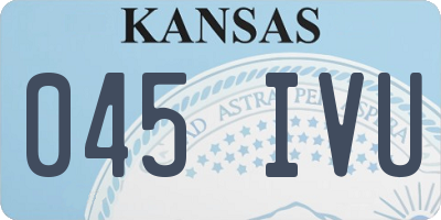 KS license plate 045IVU