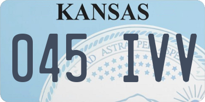 KS license plate 045IVV