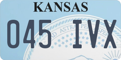 KS license plate 045IVX
