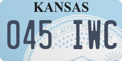 KS license plate 045IWC