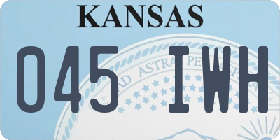 KS license plate 045IWH