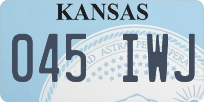 KS license plate 045IWJ