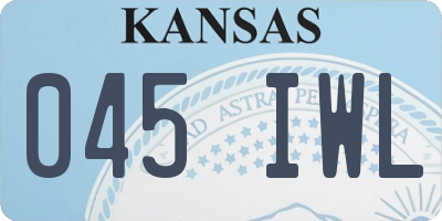 KS license plate 045IWL