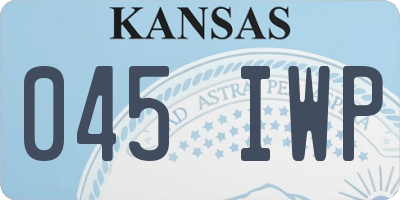 KS license plate 045IWP