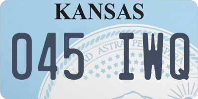 KS license plate 045IWQ