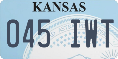 KS license plate 045IWT
