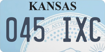 KS license plate 045IXC