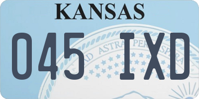 KS license plate 045IXD
